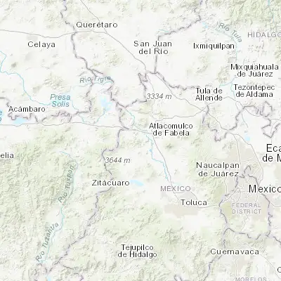 Map showing location of Santiago Casandeje (19.769720, -99.969170)