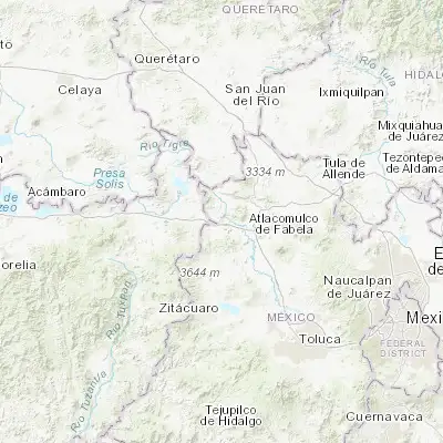 Map showing location of Santiago Coachochitlan (19.862890, -100.034550)