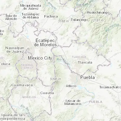 Map showing location of Santiago Coltzingo (19.383180, -98.534830)