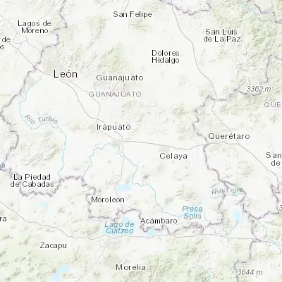 Map showing location of Santiago de Cuenda (20.599560, -100.994050)