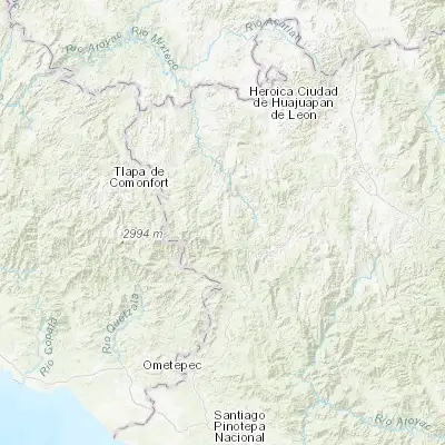 Map showing location of Santiago Juxtlahuaca (17.334620, -98.011470)