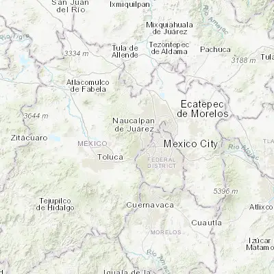 Map showing location of Santiago Tepatlaxco (19.474850, -99.344100)