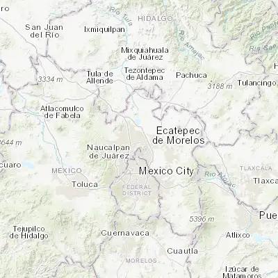 Map showing location of Santiago Teyahualco (19.659850, -99.124930)