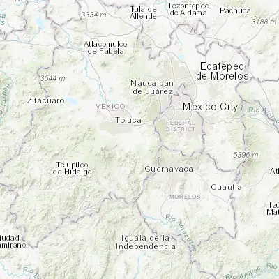 Map showing location of Santiago Tianguistenco de Galeana (19.180240, -99.466440)