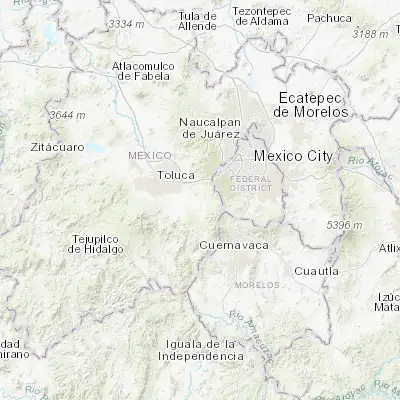 Map showing location of Santiago Tílapa (19.189530, -99.420890)