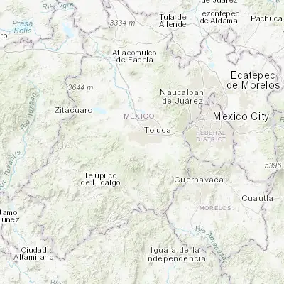 Map showing location of Santiago Tlacotepec (19.227080, -99.670830)