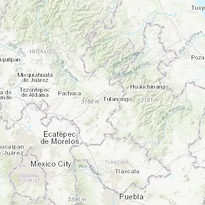 Map showing location of Santiago Tulantepec (20.036180, -98.355630)