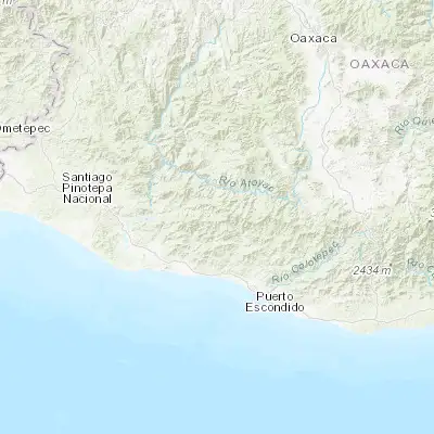 Map showing location of Santiago Yaitepec (16.226280, -97.269530)