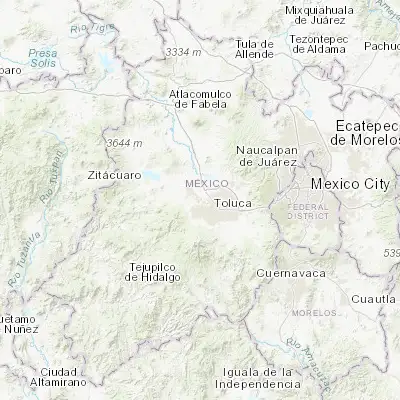 Map showing location of Santiaguito Tlalcilalcalli (19.340320, -99.727170)