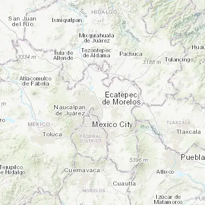 Map showing location of Santo Tomás Chiconautla (19.638940, -99.007550)