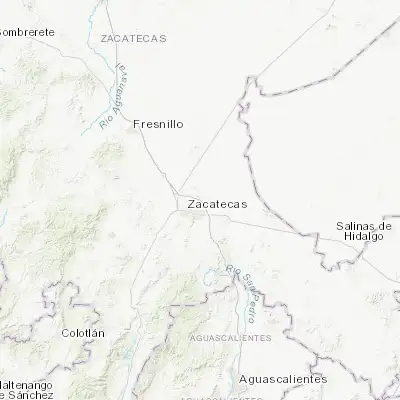 Map showing location of Sauceda de La Borda (22.830350, -102.502640)