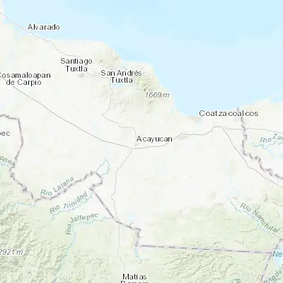 Map showing location of Soconusco (17.963150, -94.880970)