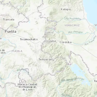 Map showing location of Soledad Atzompa (18.725590, -97.184470)