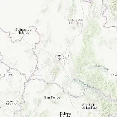 Map showing location of Soledad de Graciano Sánchez (22.189120, -100.937920)