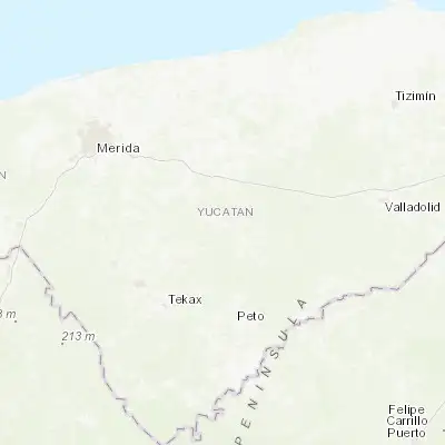Map showing location of Sotuta (20.596780, -89.008150)