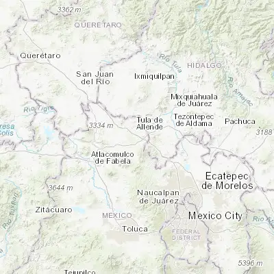 Map showing location of Soyaniquilpan (20.014880, -99.530220)