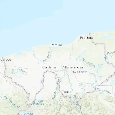 Map showing location of Soyataco (18.209950, -93.074300)