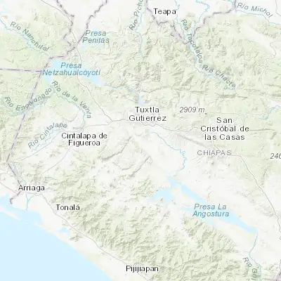 Map showing location of Suchiapa (16.625550, -93.100740)