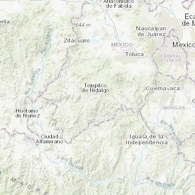 Map showing location of Sultepec (18.858550, -99.965880)