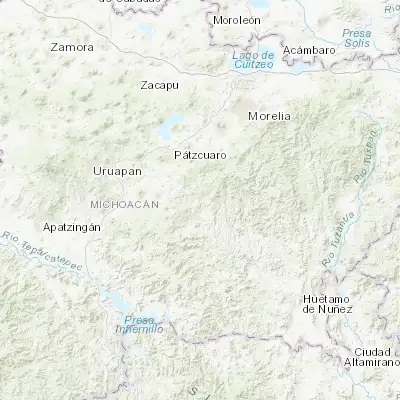 Map showing location of Tacámbaro de Codallos (19.235020, -101.458240)