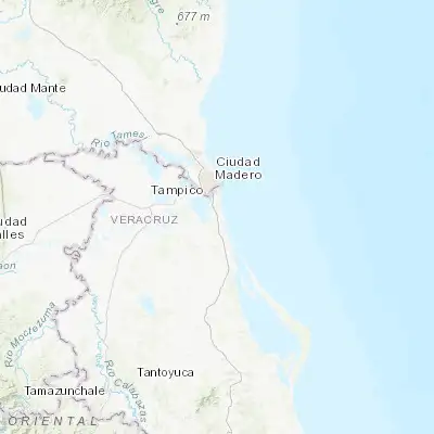 Map showing location of Tampico Alto (22.112400, -97.801840)