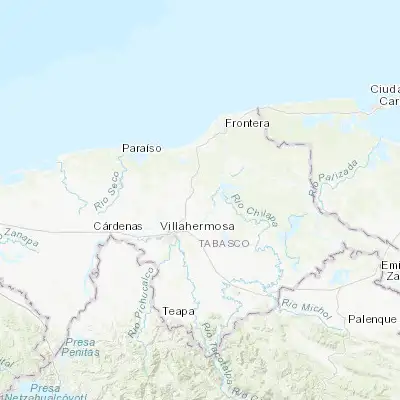 Map showing location of Tamulte de las Sabanas (18.161680, -92.783540)