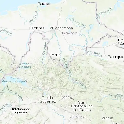 Map showing location of Tapijulapa (17.462080, -92.779080)