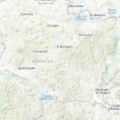 Map showing location of Tecario (19.232470, -101.544430)