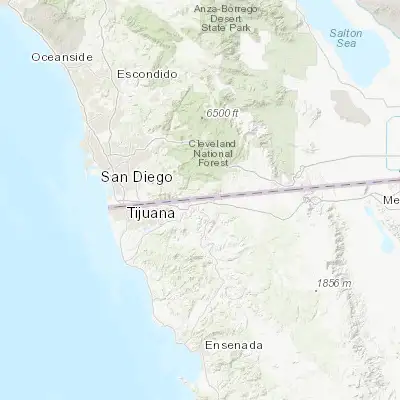 Map showing location of Tecate (32.567170, -116.625090)