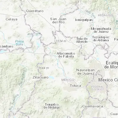 Map showing location of Tecoac (Santa María Nativitas) (19.789170, -99.853060)