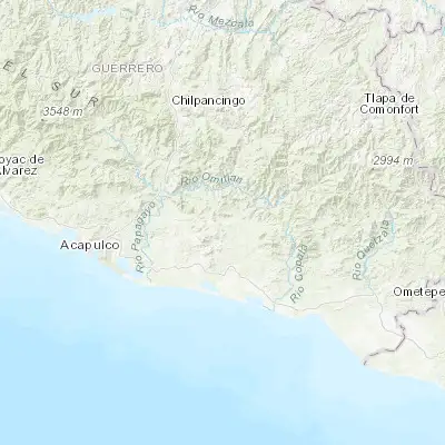 Map showing location of Tecoanapa (16.987710, -99.260020)
