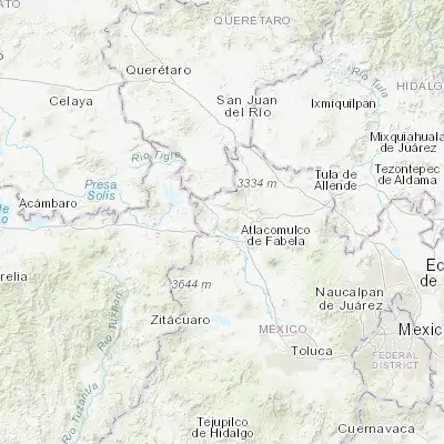 Map showing location of Temascalcingo (19.916350, -100.003690)