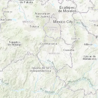 Map showing location of Temixco (18.852540, -99.225370)