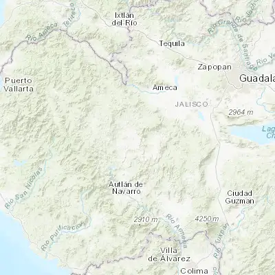 Map showing location of Tenamaxtlán (20.217420, -104.164590)