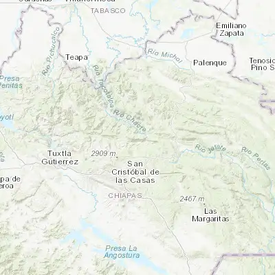 Map showing location of Tenango (16.966670, -92.416670)