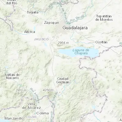 Map showing location of Teocuitatlán de Corona (20.092230, -103.378000)