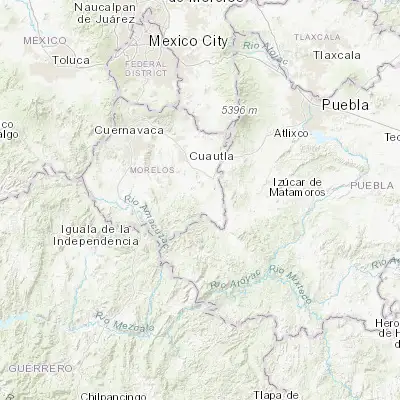 Map showing location of Tepalcingo (18.594980, -98.845370)