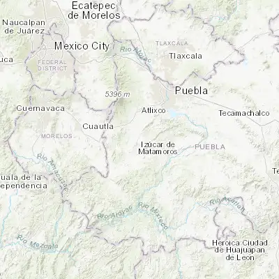 Map showing location of Tepeojuma (18.724680, -98.446330)