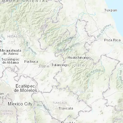 Map showing location of Tepepa (20.134400, -98.171310)