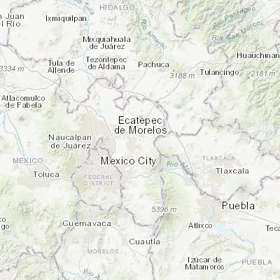 Map showing location of Tepetlaoxtoc de Hidalgo (19.574370, -98.818350)