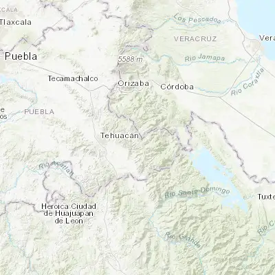 Map showing location of Tepetzitzintla (18.471590, -97.119310)