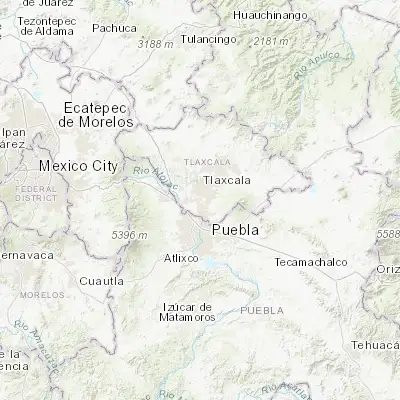 Map showing location of Tepeyanco (19.245580, -98.234090)