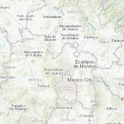 Map showing location of Tepotzotlán (19.721160, -99.223910)