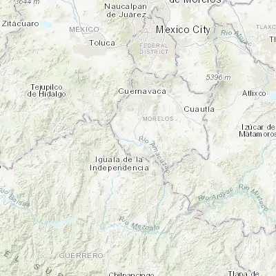 Map showing location of Tequesquitengo (18.610960, -99.260250)