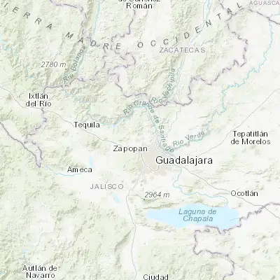 Map showing location of Tesistán (20.800510, -103.469930)