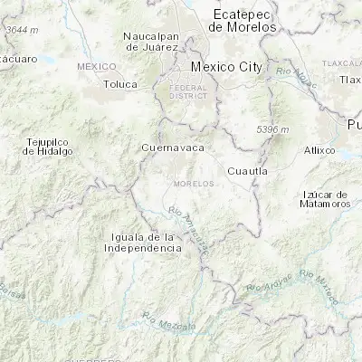 Map showing location of Tetecalita (18.768230, -99.177490)