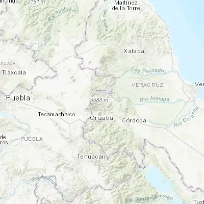 Map showing location of Teteltzingo (19.051410, -97.144650)