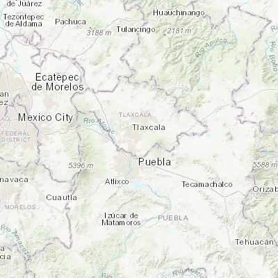 Map showing location of Tetlanohcán (19.260300, -98.164330)