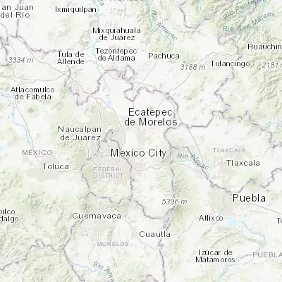 Map showing location of Texcoco de Mora (19.511940, -98.882930)