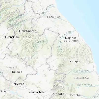 Map showing location of Teziutlan (19.817300, -97.359920)